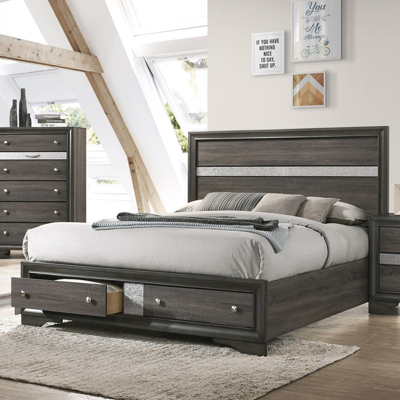 Acme Furniture Naima King Platform Bed with Storage 25967EK IMAGE 4