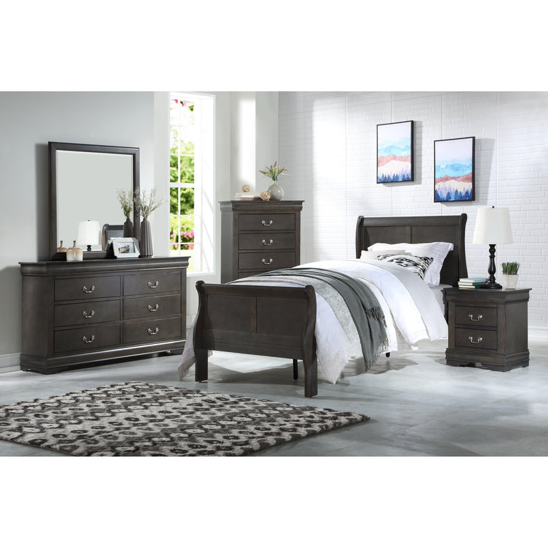 Acme Furniture Louis Philippe Twin Sleigh Bed 26800T IMAGE 5