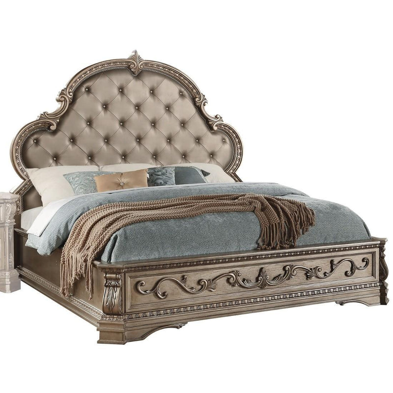 Acme Furniture Northville Queen Upholstered Panel Bed 26930Q IMAGE 1