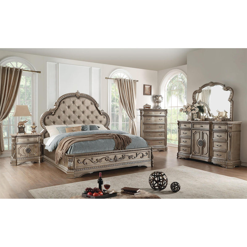 Acme Furniture Northville Queen Upholstered Panel Bed 26930Q IMAGE 3