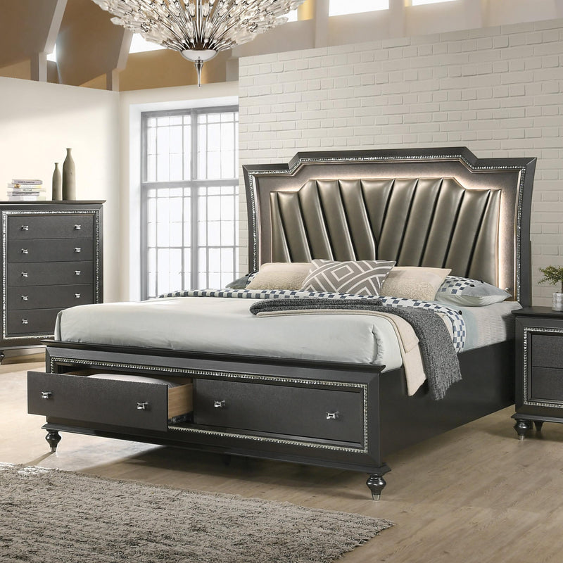 Acme Furniture Kaitlyn King Panel Bed with Storage 27277EK IMAGE 2