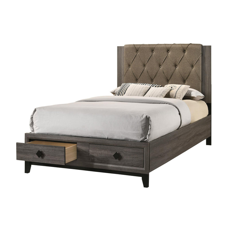 Acme Furniture Avantika King Upholstered Panel Bed with Storage 27667EK IMAGE 2
