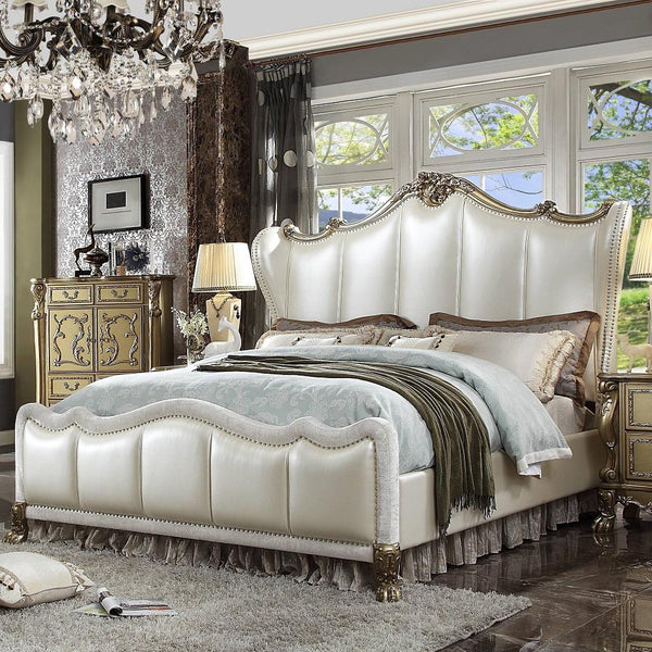 Acme Furniture Dresden II King Upholstered Panel bed 27817EK IMAGE 1