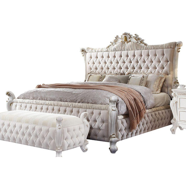 Acme Furniture Picardy King Upholstered Panel Bed 27877EK IMAGE 1