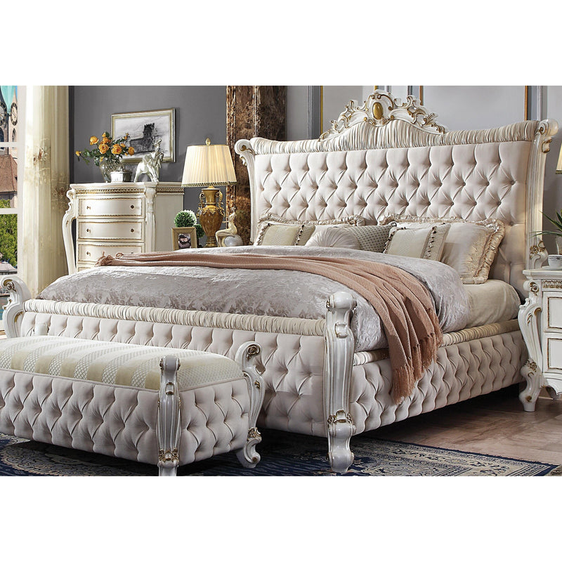 Acme Furniture Picardy King Upholstered Panel Bed 27877EK IMAGE 2