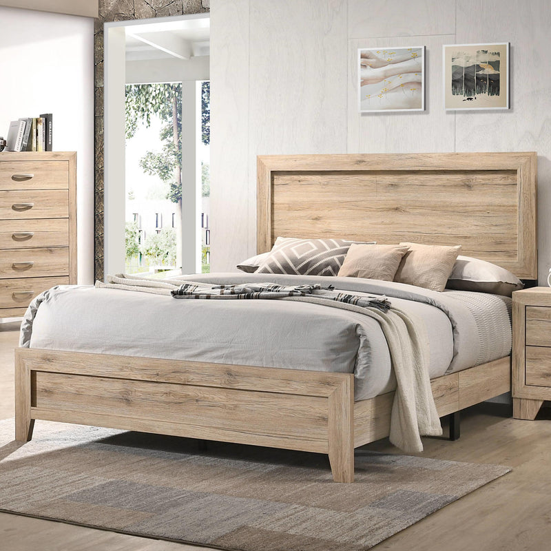 Acme Furniture Miquell King Upholstered Panel Bed 28037EK IMAGE 3