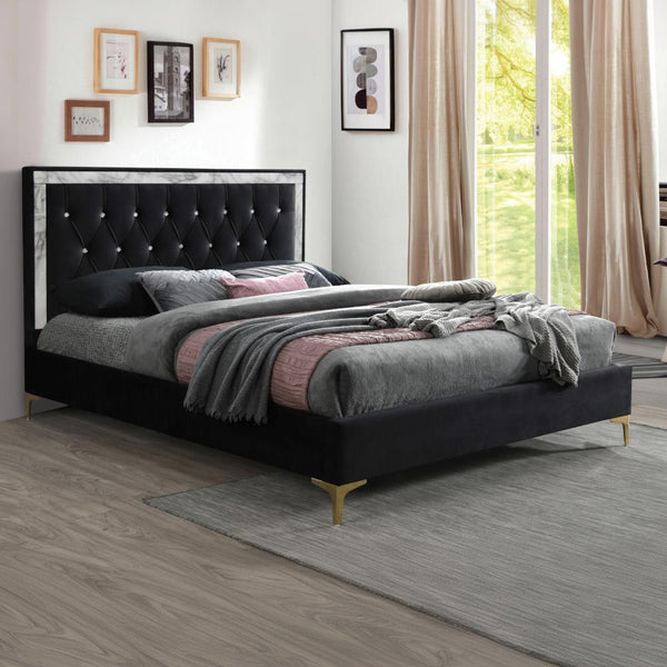 Acme Furniture Rowan King Upholstered Panel Bed 28987EK IMAGE 1
