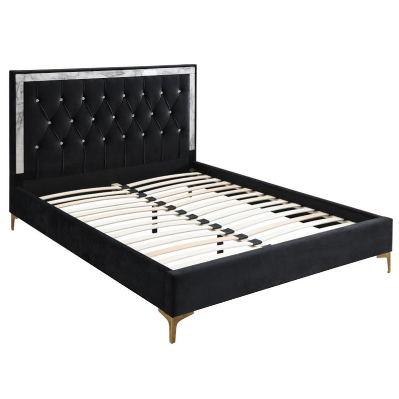 Acme Furniture Rowan Queen Upholstered Panel Bed 28990Q IMAGE 2