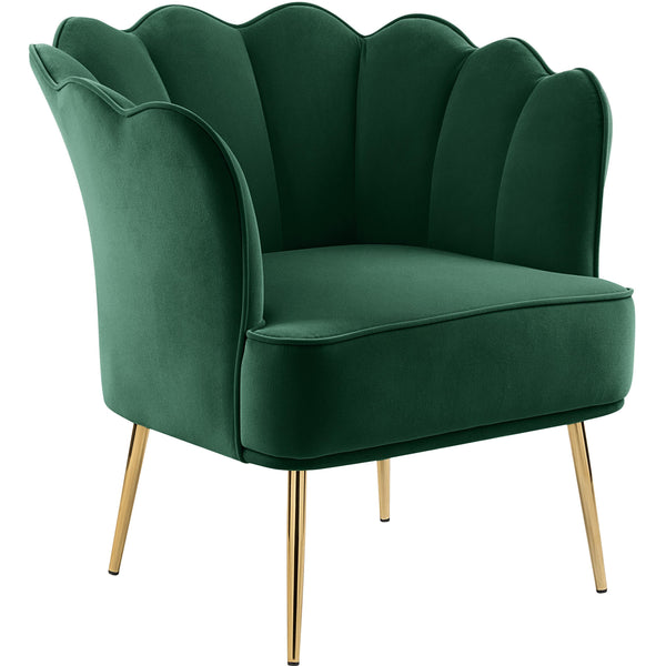 Meridian Jester Stationary Fabric Accent Chair 516Green IMAGE 1