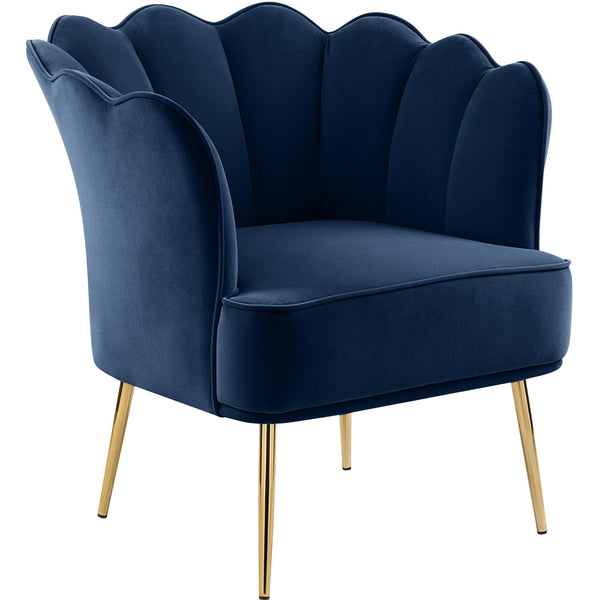 Meridian Jester Stationary Fabric Accent Chair 516Navy IMAGE 1