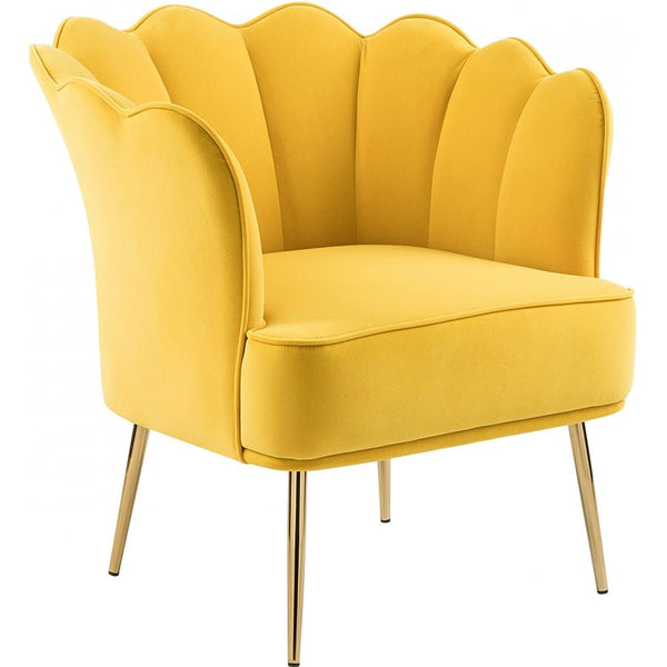 Meridian Jester Stationary Fabric Accent Chair 516Yellow IMAGE 1
