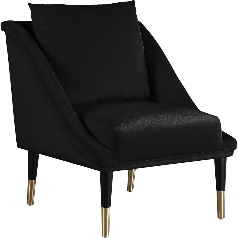 Meridian Elegante Stationary Fabric Accent Chair 517Black-C IMAGE 1