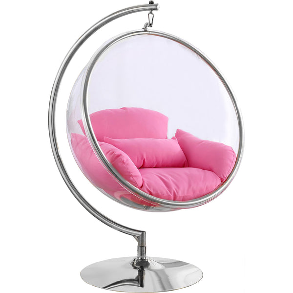 Meridian Luna Suspended Acrylic Accent Chair 507Pink IMAGE 1