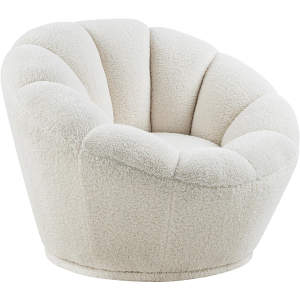 Meridian Dream Swivel Faux Fur Accent Chair 514Fur IMAGE 1