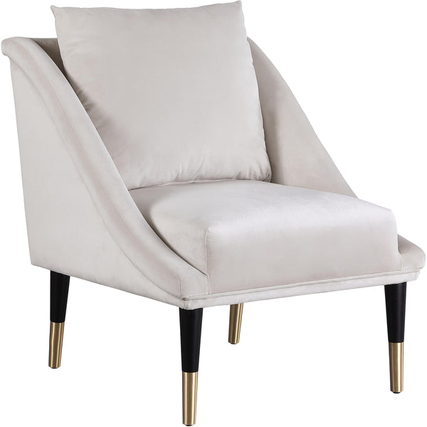 Meridian Elegante Stationary Fabric Accent Chair 517Cream-C IMAGE 1