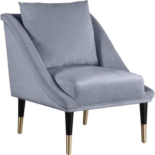Meridian Elegante Stationary Fabric Accent Chair 517Grey-C IMAGE 1