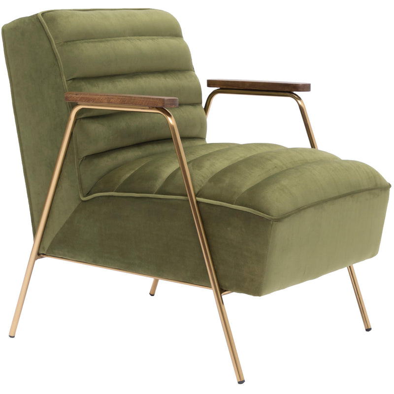 Meridian Woodford Stationary Fabric Accent Chair 521Olive IMAGE 1