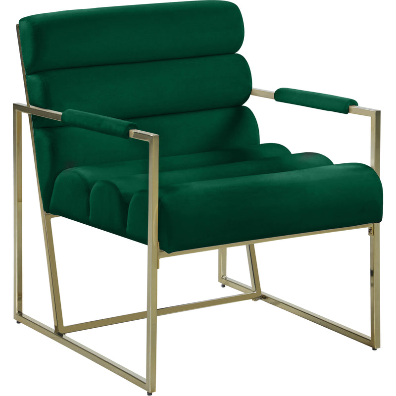 Meridian Wayne Stationary Fabric Accent Chair 526Green IMAGE 1