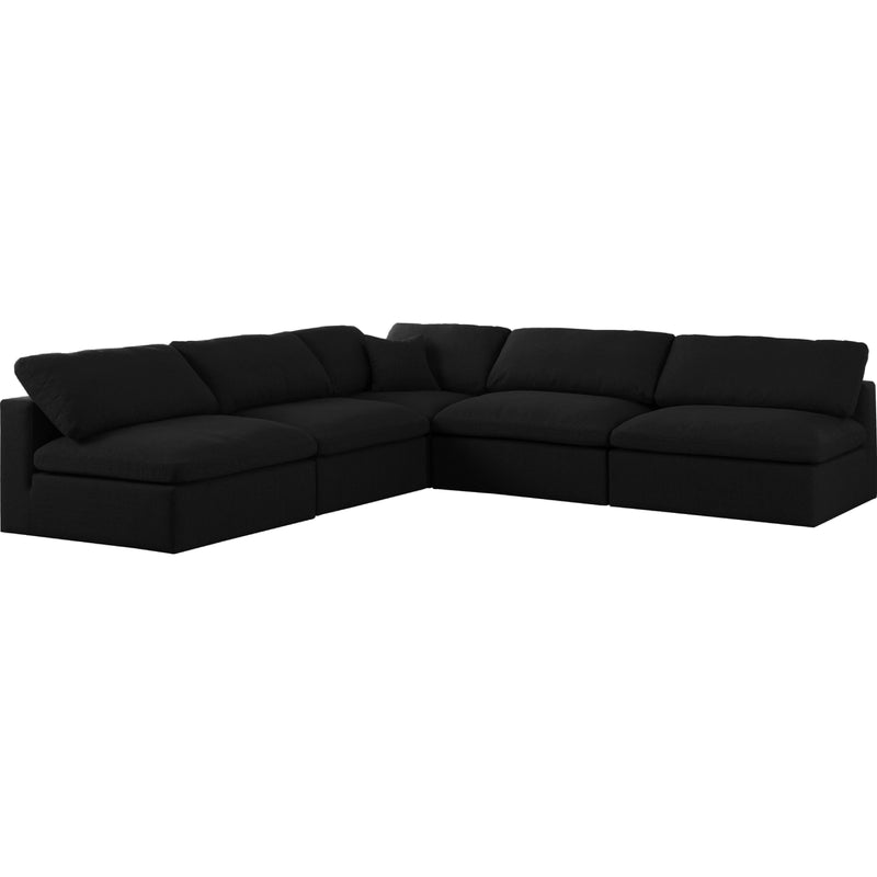 Meridian Serene Fabric 5 pc Sectional 601Black-Sec5B IMAGE 1