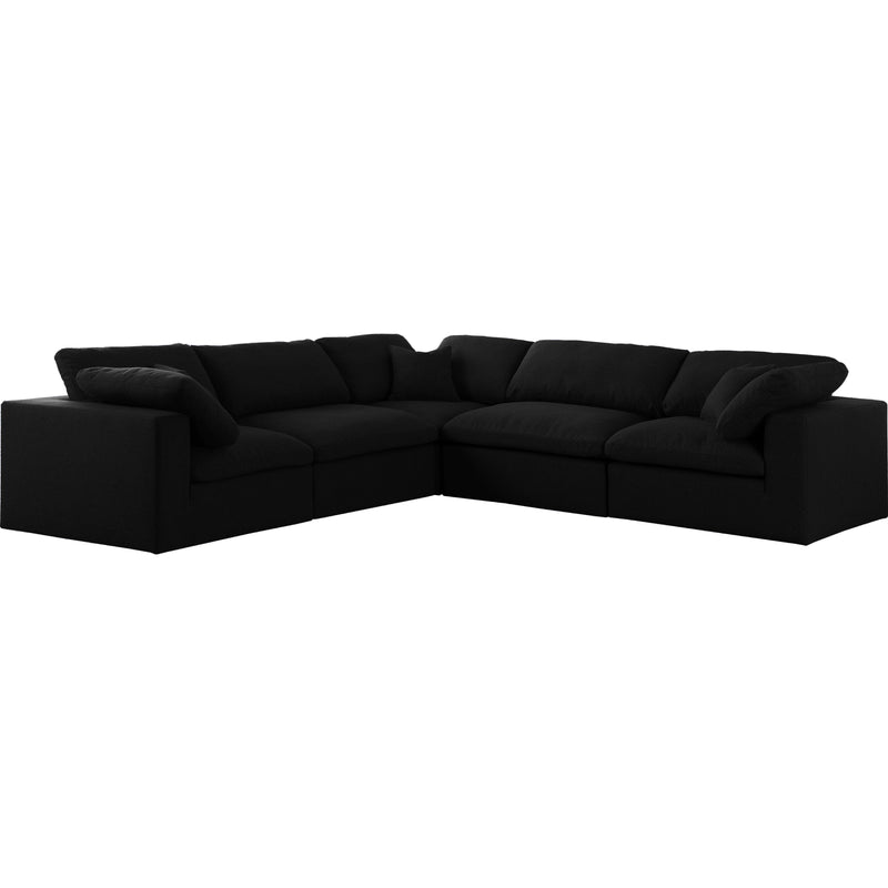 Meridian Serene Fabric 5 pc Sectional 601Black-Sec5C IMAGE 1