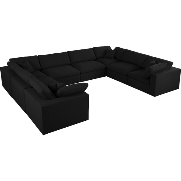 Meridian Serene Fabric 8 pc Sectional 601Black-Sec8A IMAGE 1