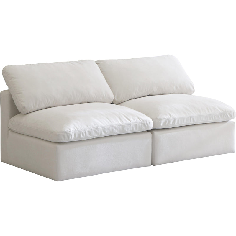 Meridian Plush Stationary Fabric Sofa 602Cream-S2 IMAGE 1