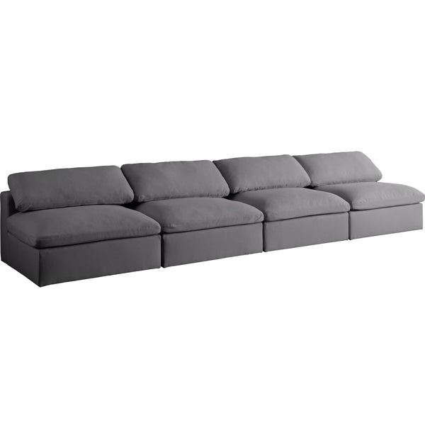 Meridian Serene Stationary Fabric Sofa 601Grey-S156 IMAGE 1