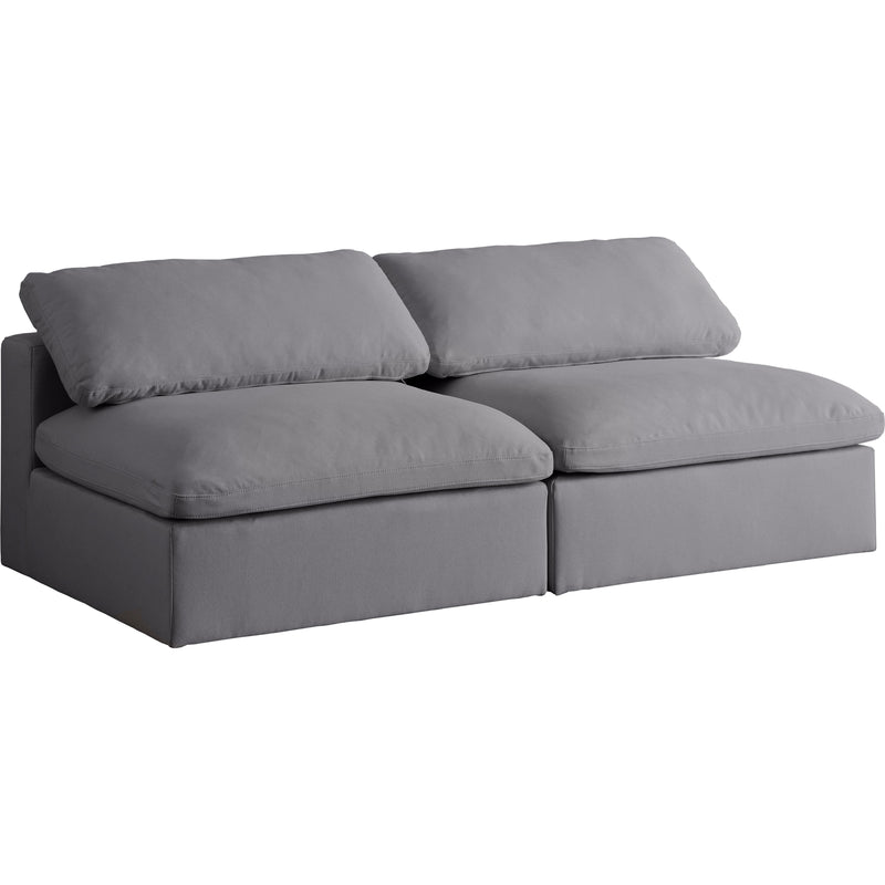 Meridian Serene Stationary Fabric Sofa 601Grey-S78 IMAGE 1