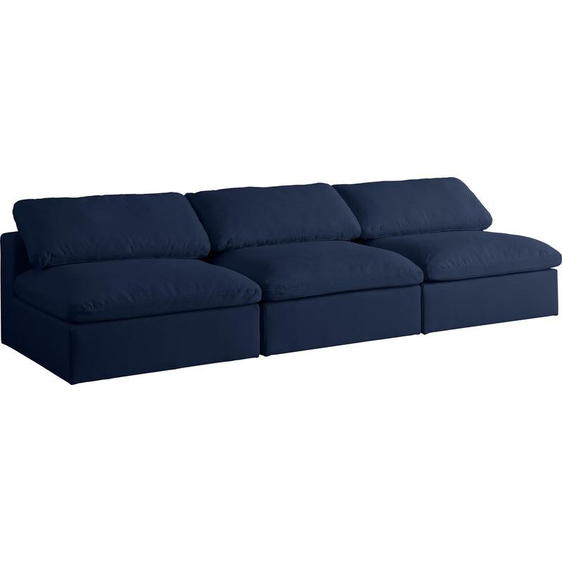 Meridian Serene Stationary Fabric Sofa 601Navy-S117 IMAGE 1