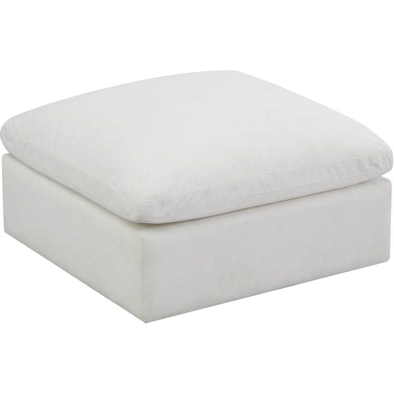 Meridian Plush Fabric Ottoman 602Cream-Ott IMAGE 1