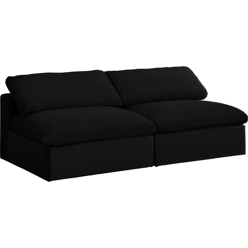 Meridian Serene Stationary Fabric Sofa 601Black-S78 IMAGE 1