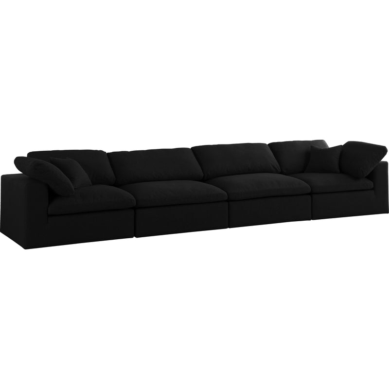 Meridian Serene Stationary Fabric Sofa 601Black-S158 IMAGE 1
