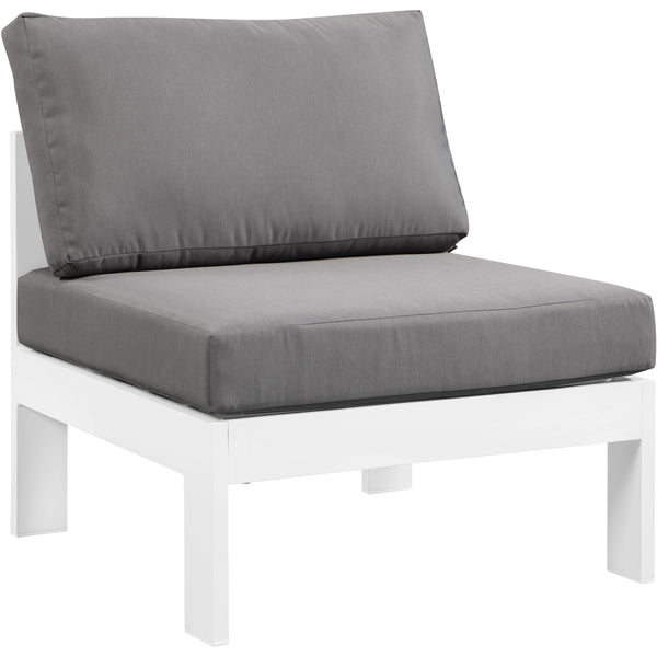 Meridian Outdoor Seating Chairs 375Grey-Armless IMAGE 1