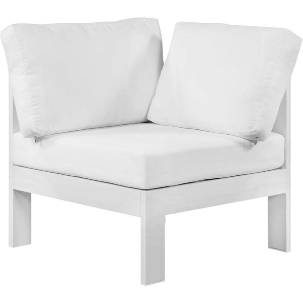 Meridian Outdoor Seating Chairs 375White-Corner IMAGE 1