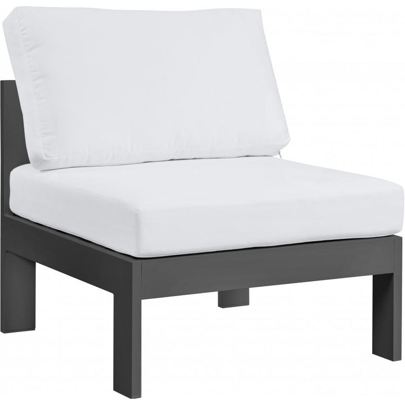 Meridian Outdoor Seating Chairs 376White-Armless IMAGE 1