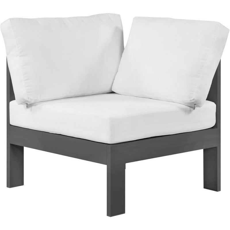 Meridian Outdoor Seating Chairs 376White-Corner IMAGE 1