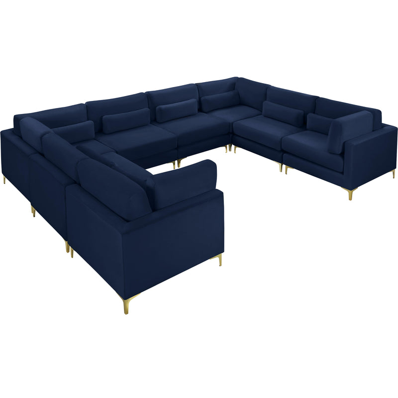 Meridian Julia Fabric 8 pc Sectional 605Navy-Sec8A IMAGE 1