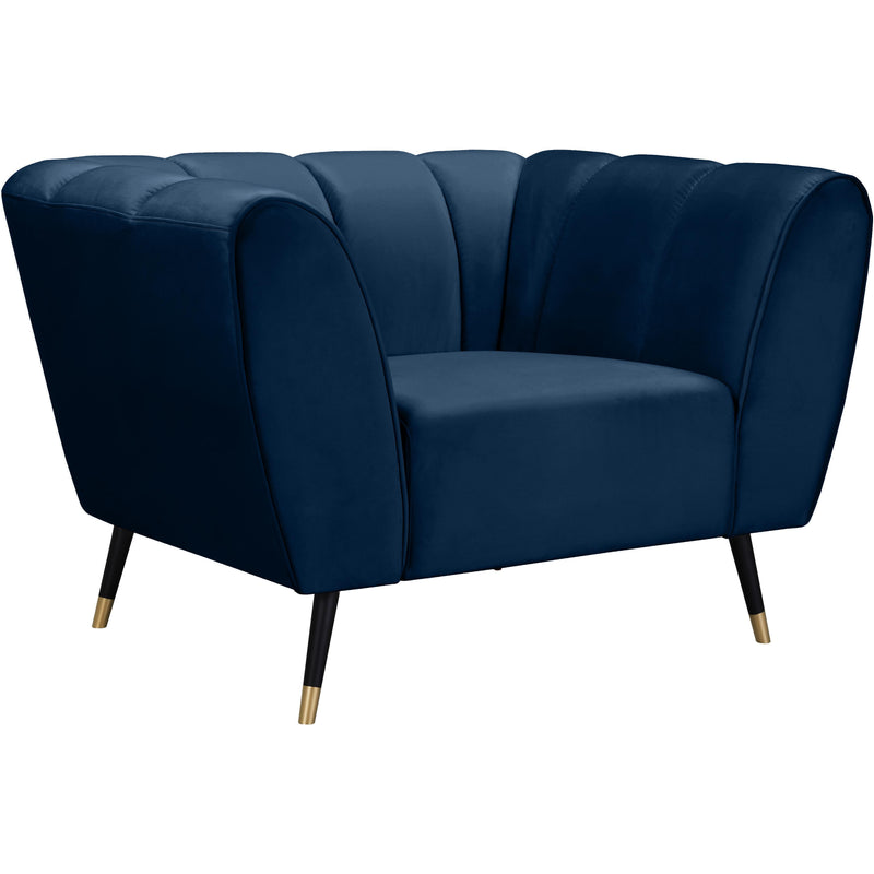 Meridian Beaumont Stationary Fabric Chair 626Navy-C IMAGE 1