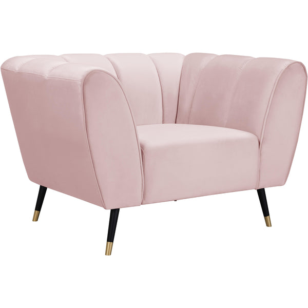 Meridian Beaumont Stationary Fabric Chair 626Pink-C IMAGE 1