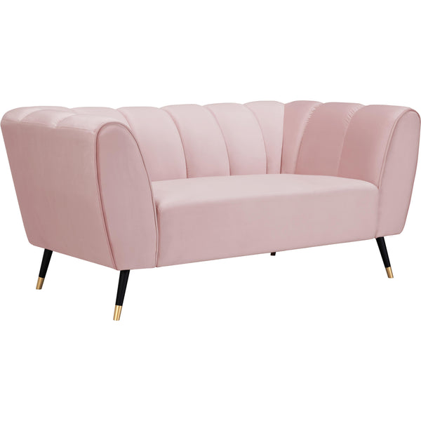 Meridian Beaumont Stationary Fabric Loveseat 626Pink-L IMAGE 1