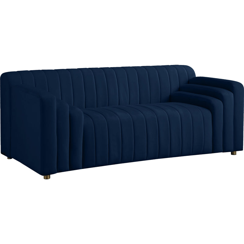 Meridian Naya Stationary Fabric Loveseat 637Navy-L IMAGE 1