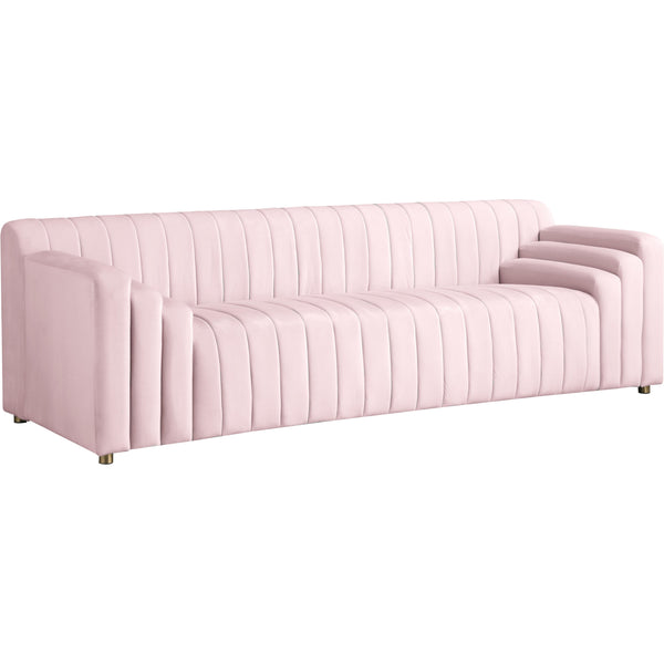 Meridian Naya Stationary Fabric Sofa 637Pink-S IMAGE 1