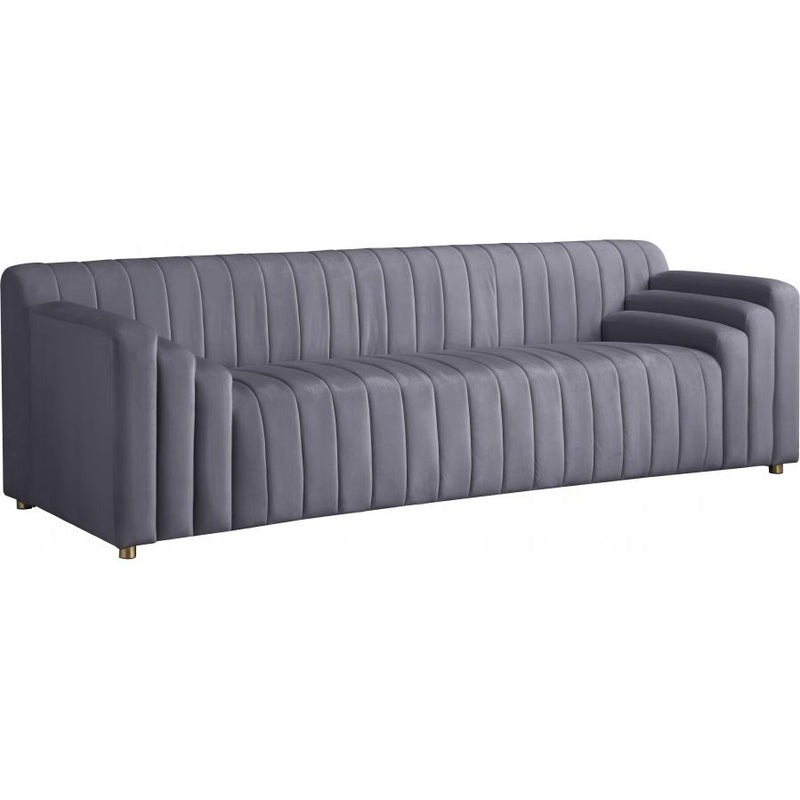 Meridian Naya Stationary Fabric Sofa 637Grey-S IMAGE 1