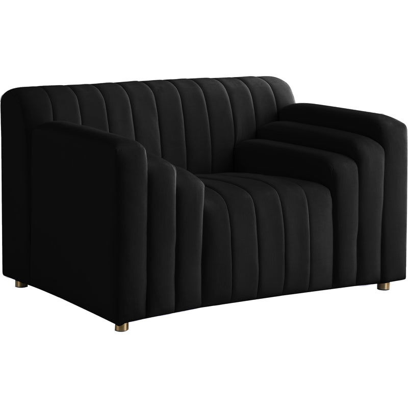 Meridian Naya Stationary Fabric Chair 637Black-C IMAGE 1