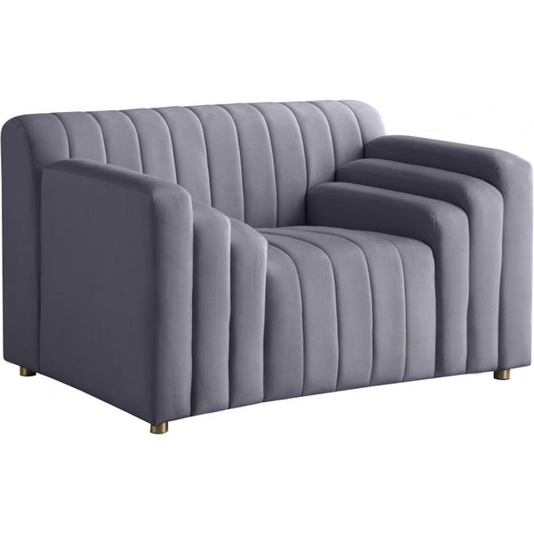 Meridian Naya Stationary Fabric Chair 637Grey-C IMAGE 1