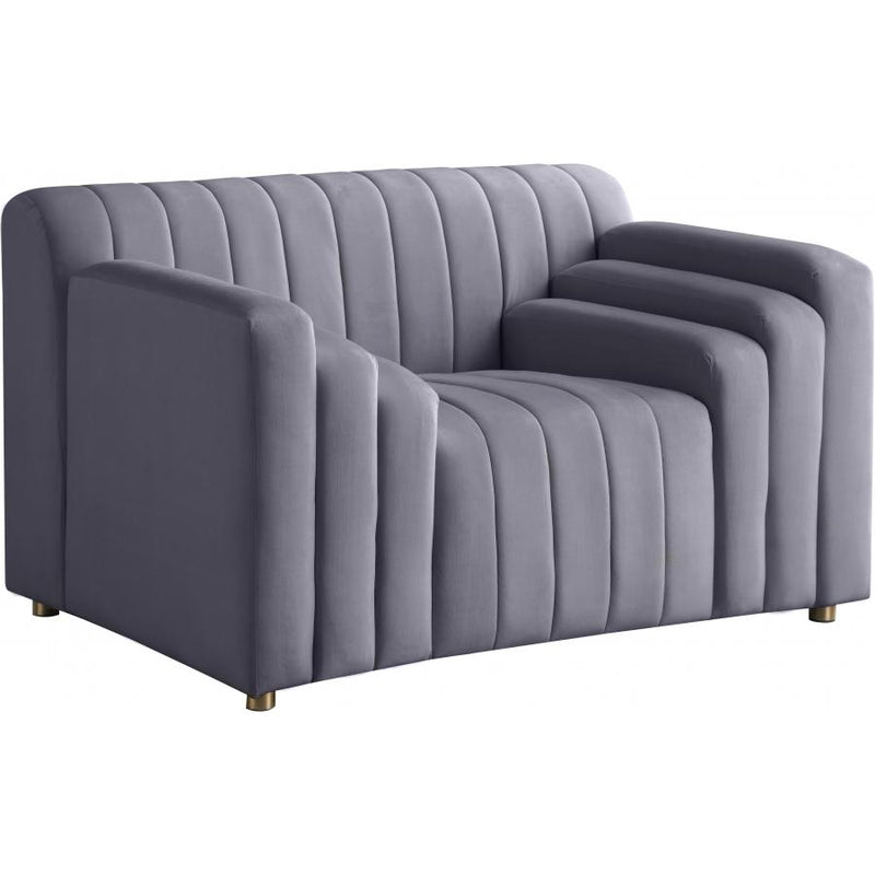 Meridian Naya Stationary Fabric Chair 637Grey-C IMAGE 1