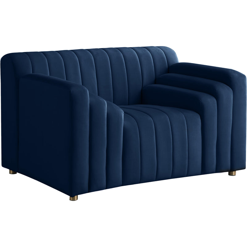 Meridian Naya Stationary Fabric Chair 637Navy-C IMAGE 1