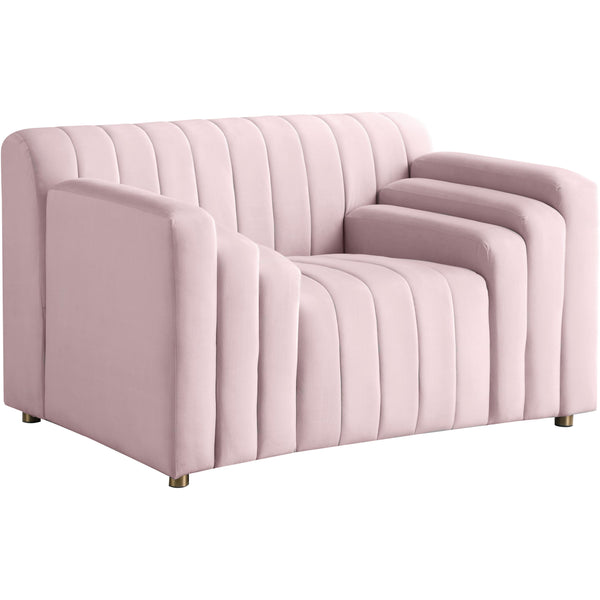Meridian Naya Stationary Fabric Chair 637Pink-C IMAGE 1