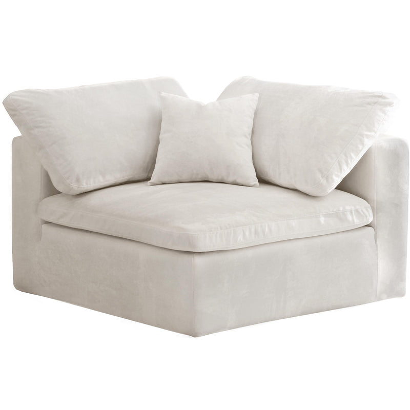 Meridian Cozy Stationary Fabric Chair 634Cream-Corner IMAGE 1