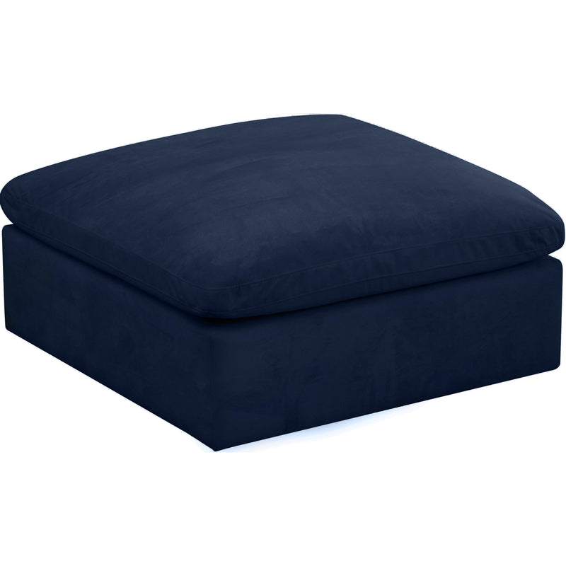 Meridian Cozy Fabric Ottoman 634Navy-Ott IMAGE 1